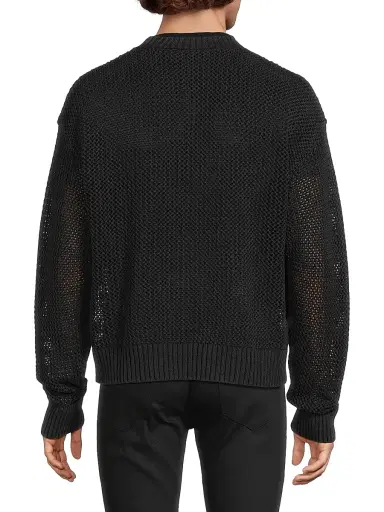 Represent Men's Open Gauge Knit Sweater - Jet Black | Thumbnail 5 Represent Men's Open Gauge Knit Sweater - Jet Black | Thumbnail 5