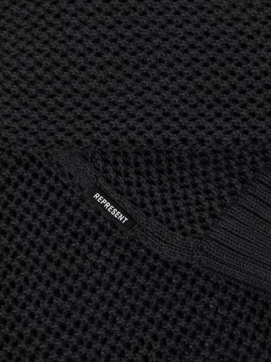 Represent Men's Open Gauge Knit Sweater - Jet Black | Thumbnail 6 Represent Men's Open Gauge Knit Sweater - Jet Black | Thumbnail 6