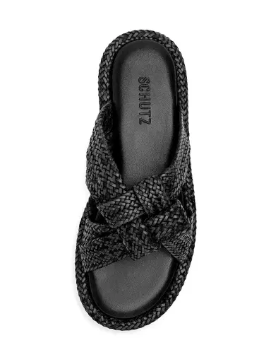 Schutz Women's Kali Braided Flat Sandals - Black | Thumbnail 5 Schutz Women's Kali Braided Flat Sandals - Black | Thumbnail 5