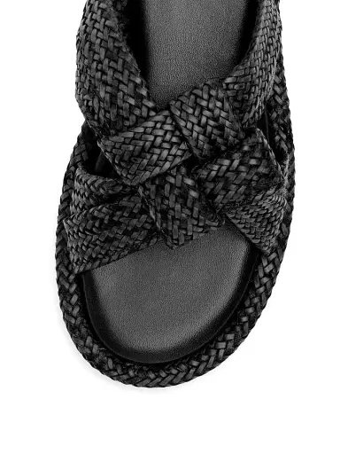 Schutz Women's Kali Braided Flat Sandals - Black | Thumbnail 6 Schutz Women's Kali Braided Flat Sandals - Black | Thumbnail 6