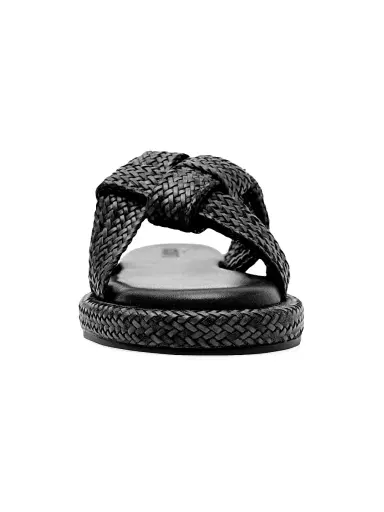 Schutz Women's Kali Braided Flat Sandals - Black | Thumbnail 7 Schutz Women's Kali Braided Flat Sandals - Black | Thumbnail 7