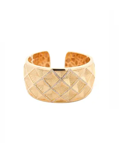 Wish Fine Jewelry 0.87ct Diamond 14K Gold Statement Bangle Bracelet | Thumbnail 1 Wish Fine Jewelry 0.87ct Diamond 14K Gold Statement Bangle Bracelet | Thumbnail 1