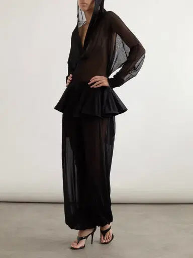 Alaïa Hooded Jersey Bodysuit | Thumbnail 2 Alaïa Hooded Jersey Bodysuit | Thumbnail 2