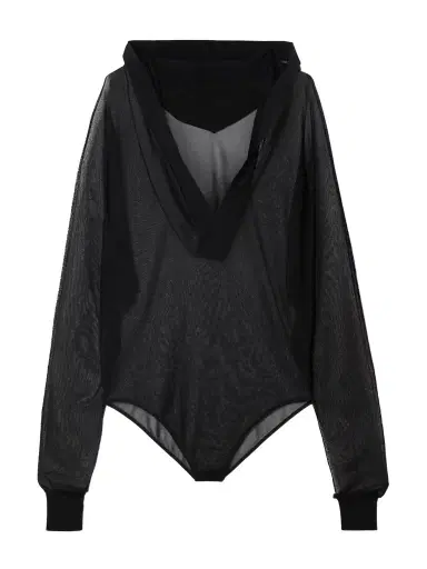 Alaïa Hooded Jersey Bodysuit | Thumbnail 1 Alaïa Hooded Jersey Bodysuit | Thumbnail 1
