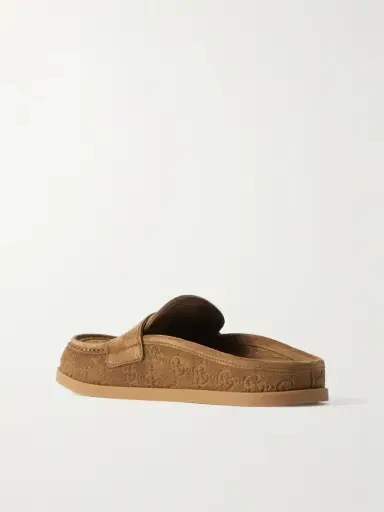 Gucci Celia Debossed Suede Mules | Thumbnail 3 Gucci Celia Debossed Suede Mules | Thumbnail 3