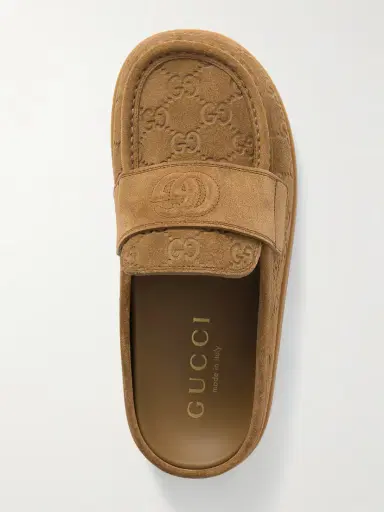Gucci Celia Debossed Suede Mules | Thumbnail 5 Gucci Celia Debossed Suede Mules | Thumbnail 5