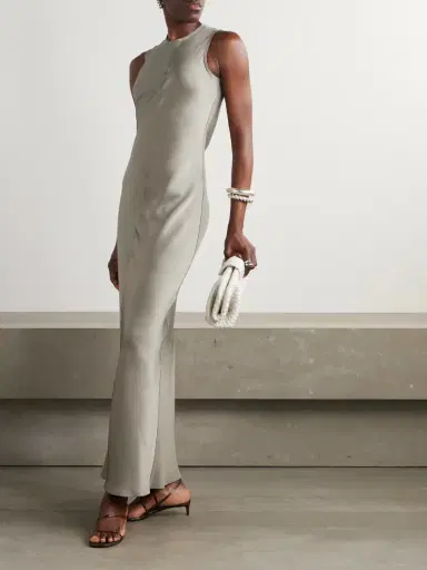 AMI PARIS Satin-crepe Maxi Dress | Thumbnail 2 AMI PARIS Satin-crepe Maxi Dress | Thumbnail 2