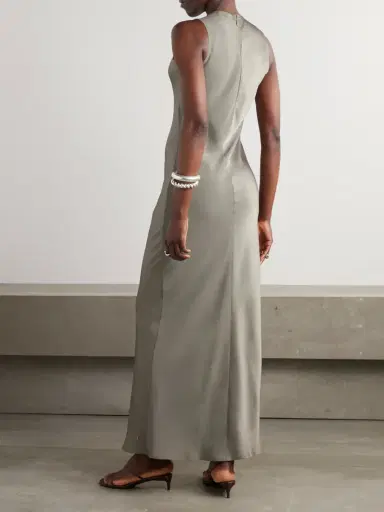 AMI PARIS Satin-crepe Maxi Dress | Thumbnail 3 AMI PARIS Satin-crepe Maxi Dress | Thumbnail 3