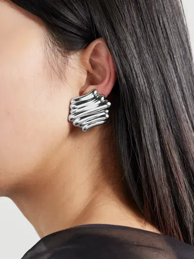 Khaite Crema Silver-plated Earrings | Thumbnail 2 Khaite Crema Silver-plated Earrings | Thumbnail 2