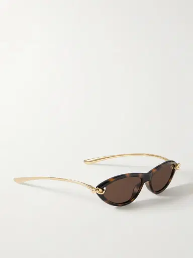 Bottega Veneta Eyewear New Knot Cat-eye Tortoiseshell Acetate And Gold-tone Sunglasses | Thumbnail 3 Bottega Veneta Eyewear New Knot Cat-eye Tortoiseshell Acetate And Gold-tone Sunglasses | Thumbnail 3