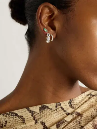 STONE AND STRAND 14-karat Gold Laboratory-grown Diamond Hoop Earrings | Thumbnail 4 STONE AND STRAND 14-karat Gold Laboratory-grown Diamond Hoop Earrings | Thumbnail 4