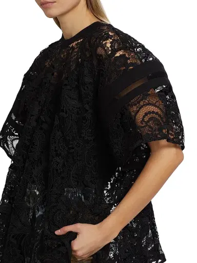 3.1 Phillip Lim Women's Embroidered Lace Blouson Top - Black Multi | Thumbnail 6 3.1 Phillip Lim Women's Embroidered Lace Blouson Top - Black Multi | Thumbnail 6