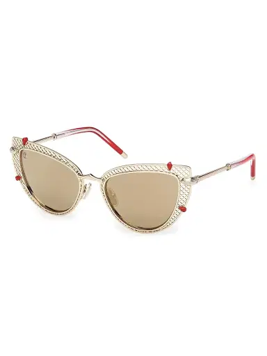 Christian Louboutin Women's 54MM Cat-Eye Sunglasses - Pale Gold | Thumbnail 1 Christian Louboutin Women's 54MM Cat-Eye Sunglasses - Pale Gold | Thumbnail 1