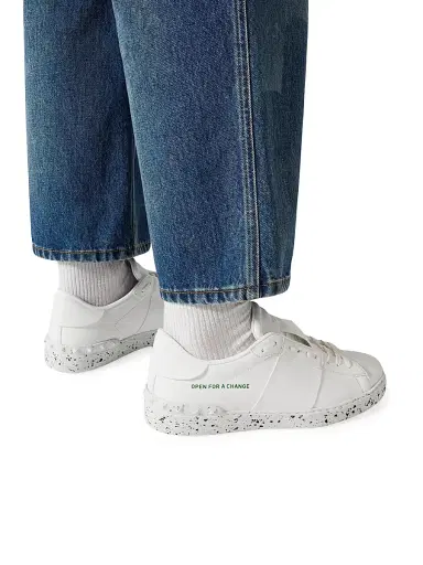 Valentino Garavani Men's Open For A Change Sneakers In Bio-Based Material - White | Thumbnail 6 Valentino Garavani Men's Open For A Change Sneakers In Bio-Based Material - White | Thumbnail 6