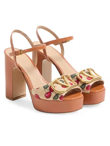 Valentino Garavani Women's VLogo Signature Cherryfic Platform Sandals 115MM | Thumbnail 2 Valentino Garavani Women's VLogo Signature Cherryfic Platform Sandals 115MM | Thumbnail 2