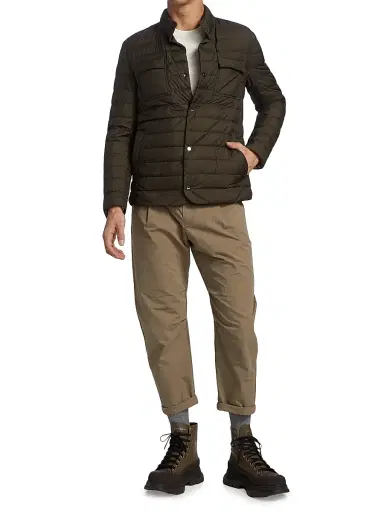 Herno Men's Quilted Patch Pocket Jacket - Military | Thumbnail 2 Herno Men's Quilted Patch Pocket Jacket - Military | Thumbnail 2