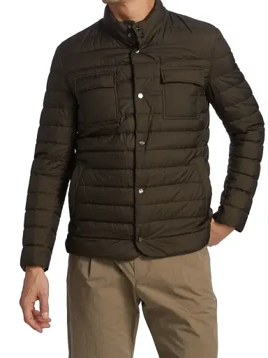 Herno Men's Quilted Patch Pocket Jacket - Military | Thumbnail 3 Herno Men's Quilted Patch Pocket Jacket - Military | Thumbnail 3