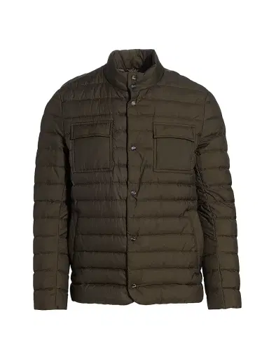 Herno Men's Quilted Patch Pocket Jacket - Military | Thumbnail 1 Herno Men's Quilted Patch Pocket Jacket - Military | Thumbnail 1