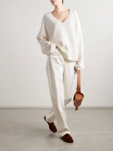 Allude Oversized Cotton And Cashmere-blend Sweater | Thumbnail 2 Allude Oversized Cotton And Cashmere-blend Sweater | Thumbnail 2