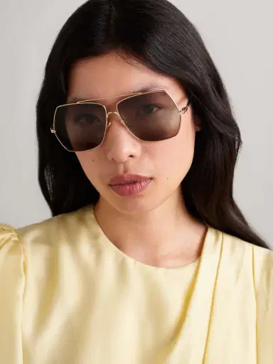 Chloé Oversized Aviator-style Gold-tone Sunglasses | Thumbnail 2 Chloé Oversized Aviator-style Gold-tone Sunglasses | Thumbnail 2