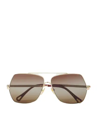 Chloé Oversized Aviator-style Gold-tone Sunglasses | Thumbnail 1 Chloé Oversized Aviator-style Gold-tone Sunglasses | Thumbnail 1