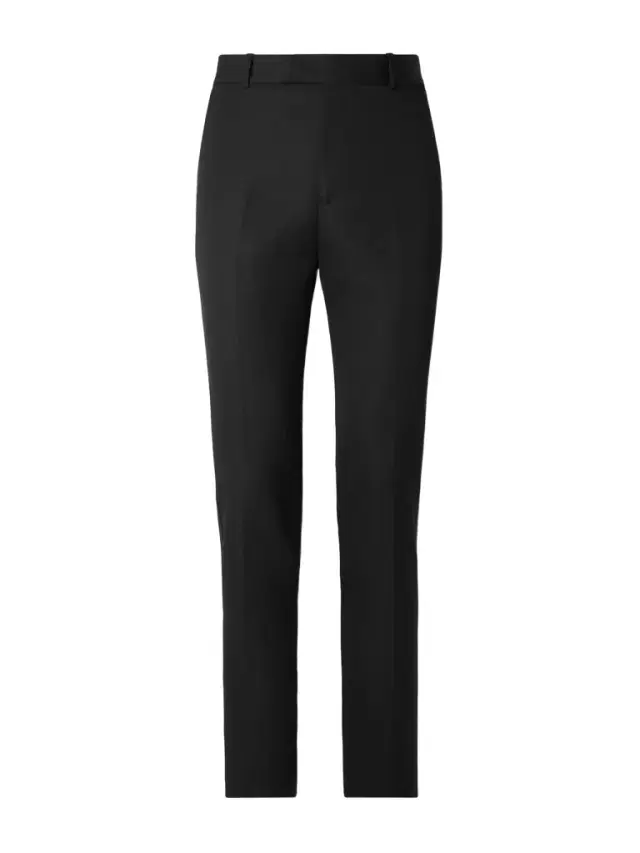 Slim-Fit Straight-Leg Wool Trousers - Men Slim-Fit Straight-Leg Wool Trousers - Men