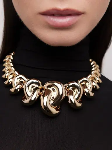 Jennifer Fisher Women's Knot 10K-Gold-Plated Necklace - Yellow Gold | Thumbnail 2 Jennifer Fisher Women's Knot 10K-Gold-Plated Necklace - Yellow Gold | Thumbnail 2