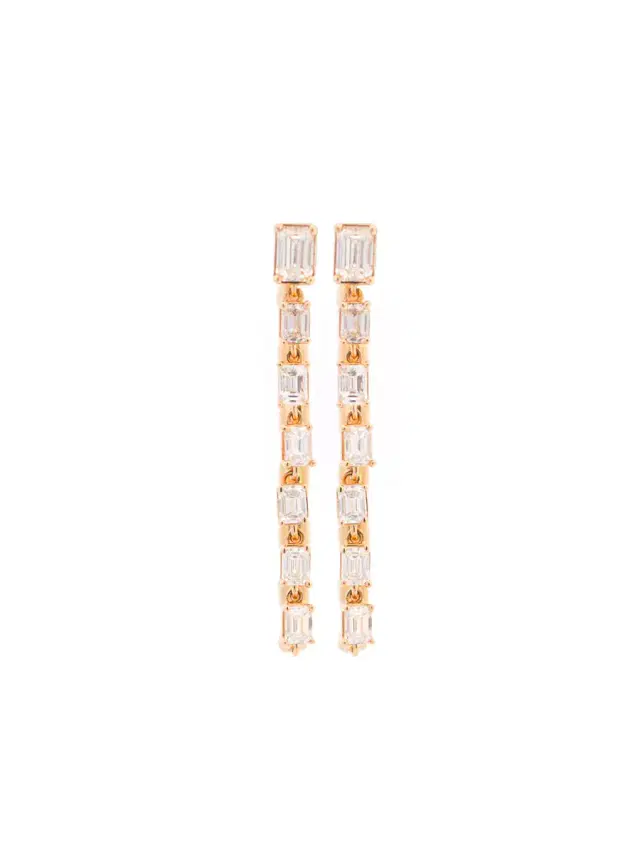 1.44ct Diamond 14K Gold Emerald Cut Bezel Drop Earrings 1.44ct Diamond 14K Gold Emerald Cut Bezel Drop Earrings