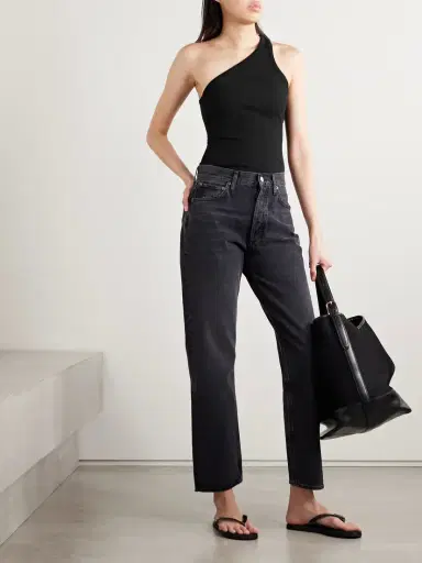 AGOLDE Verica One-shoulder Ribbed-knit Tank | Thumbnail 2 AGOLDE Verica One-shoulder Ribbed-knit Tank | Thumbnail 2