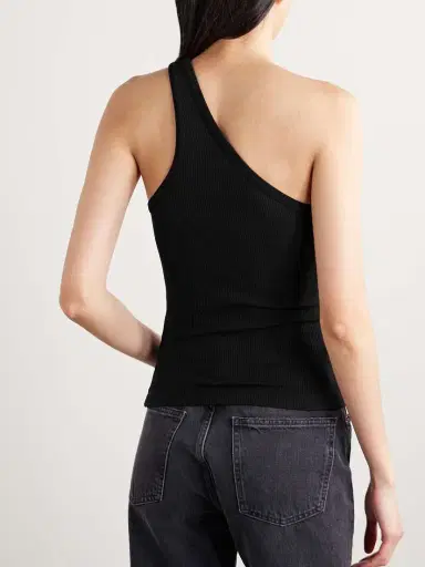 AGOLDE Verica One-shoulder Ribbed-knit Tank | Thumbnail 3 AGOLDE Verica One-shoulder Ribbed-knit Tank | Thumbnail 3