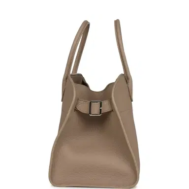 The Row The Row Soft Margaux 12 Bag Dark Taupe Calfskin Silver Hardware | Thumbnail 3 The Row The Row Soft Margaux 12 Bag Dark Taupe Calfskin Silver Hardware | Thumbnail 3