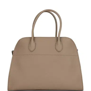The Row The Row Soft Margaux 12 Bag Dark Taupe Calfskin Silver Hardware | Thumbnail 4 The Row The Row Soft Margaux 12 Bag Dark Taupe Calfskin Silver Hardware | Thumbnail 4