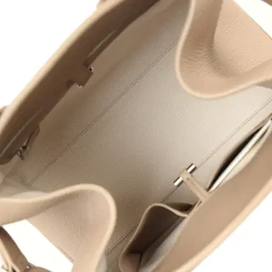 The Row The Row Soft Margaux 12 Bag Dark Taupe Calfskin Silver Hardware | Thumbnail 9 The Row The Row Soft Margaux 12 Bag Dark Taupe Calfskin Silver Hardware | Thumbnail 9