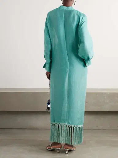 Taller Marmo Bahamas Fringed Linen-blend Maxi Dress | Thumbnail 3 Taller Marmo Bahamas Fringed Linen-blend Maxi Dress | Thumbnail 3