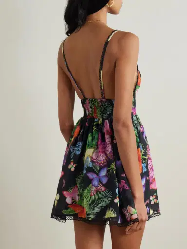 Charo Ruiz Issya Printed Cotton-blend Mini Dress | Thumbnail 3 Charo Ruiz Issya Printed Cotton-blend Mini Dress | Thumbnail 3