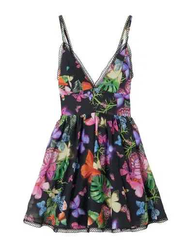 Charo Ruiz Issya Printed Cotton-blend Mini Dress | Thumbnail 1 Charo Ruiz Issya Printed Cotton-blend Mini Dress | Thumbnail 1