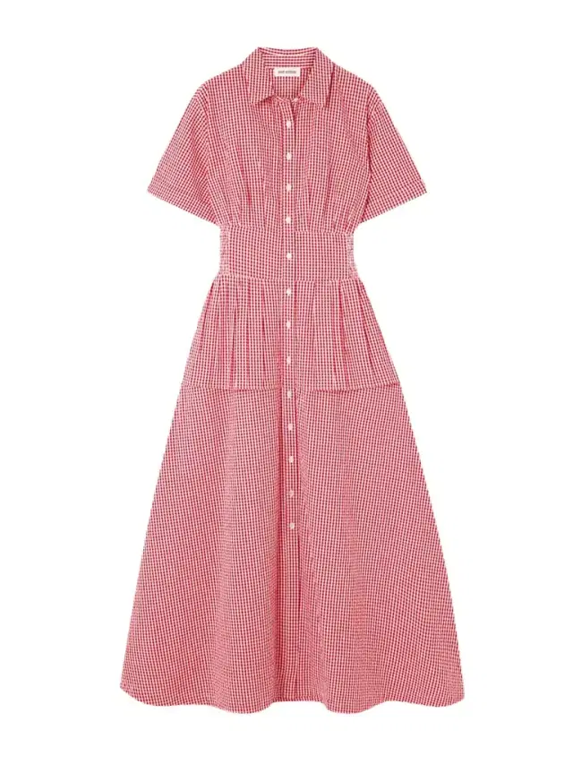 Boogie Woogie Bugle Boy Gingham Cotton-seersucker Maxi Shirt Dress Boogie Woogie Bugle Boy Gingham Cotton-seersucker Maxi Shirt Dress