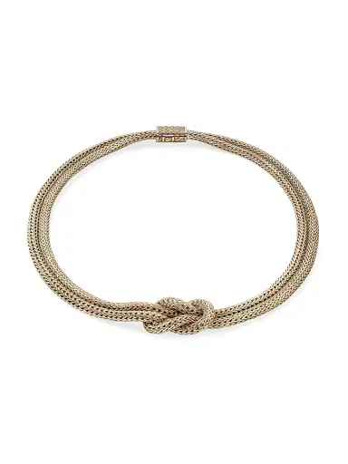 John Hardy Love Knot 14K Yellow Gold Double-Chain Necklace - Yellow Gold | Thumbnail 1 John Hardy Love Knot 14K Yellow Gold Double-Chain Necklace - Yellow Gold | Thumbnail 1