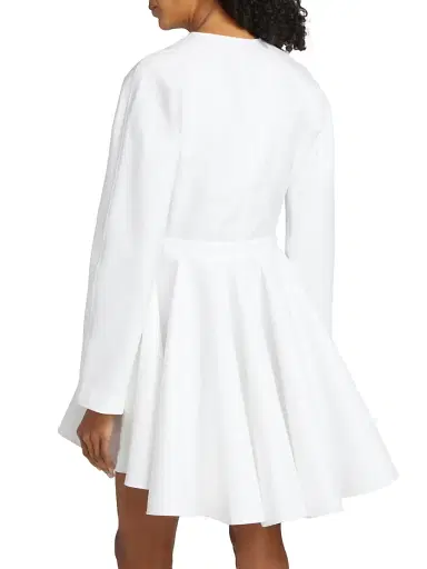 Alaïa Women's Asymmetrical Cotton Minidress - Blanc | Thumbnail 5 Alaïa Women's Asymmetrical Cotton Minidress - Blanc | Thumbnail 5