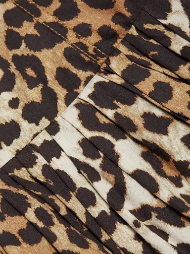 Ganni Women's Leopard-Print Cotton Corset Minidress - Leopard | Thumbnail 7 Ganni Women's Leopard-Print Cotton Corset Minidress - Leopard | Thumbnail 7