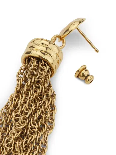 Chloé Women's Pompoms Goldtone Chain Post Earrings - Vintage Gold | Thumbnail 3 Chloé Women's Pompoms Goldtone Chain Post Earrings - Vintage Gold | Thumbnail 3
