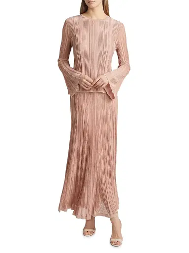 Zimmermann Women's Lucky Metallic Ribbed Top - Metallic Pink | Thumbnail 2 Zimmermann Women's Lucky Metallic Ribbed Top - Metallic Pink | Thumbnail 2