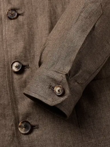De Petrillo Slim-Fit Camp-Collar Linen Overshirt - Men | Thumbnail 6 De Petrillo Slim-Fit Camp-Collar Linen Overshirt - Men | Thumbnail 6