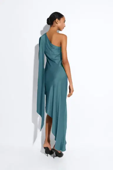 LAPOINTE Satin One Shoulder Dress | Thumbnail 2 LAPOINTE Satin One Shoulder Dress | Thumbnail 2
