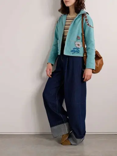 ALIX OF BOHEMIA Francis Bead-embellished Embroidered Cotton Jacket | Thumbnail 2 ALIX OF BOHEMIA Francis Bead-embellished Embroidered Cotton Jacket | Thumbnail 2