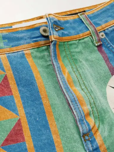 Loewe + Paula's Ibiza Frayed Printed Denim Shorts | Thumbnail 5 Loewe + Paula's Ibiza Frayed Printed Denim Shorts | Thumbnail 5
