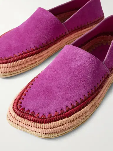 Loewe + Paula's Ibiza Rio Raffia-trimmed Suede Espadrilles | Thumbnail 4 Loewe + Paula's Ibiza Rio Raffia-trimmed Suede Espadrilles | Thumbnail 4