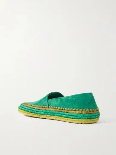 Loewe + Paula's Ibiza Rio Raffia-trimmed Suede Espadrilles | Thumbnail 3 Loewe + Paula's Ibiza Rio Raffia-trimmed Suede Espadrilles | Thumbnail 3
