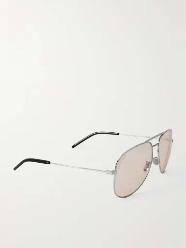 Saint Laurent Eyewear Classic 11 Aviator-style Silver-tone Sunglasses | Thumbnail 3 Saint Laurent Eyewear Classic 11 Aviator-style Silver-tone Sunglasses | Thumbnail 3