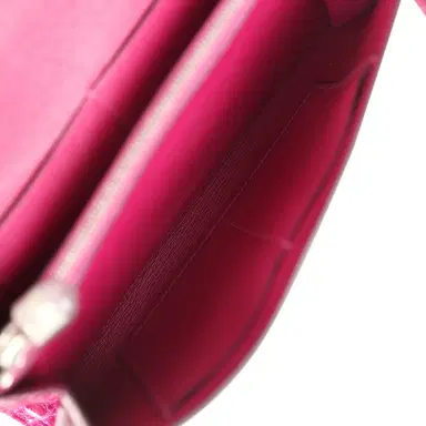 HERMÈS Hermes Kelly Wallet To Go Rose Pourpre Shiny Alligator Palladium Hardware | Thumbnail 10 HERMÈS Hermes Kelly Wallet To Go Rose Pourpre Shiny Alligator Palladium Hardware | Thumbnail 10